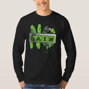 T-shirt Pas de douleur, pas de gain Yup Rétro Haricot Vert