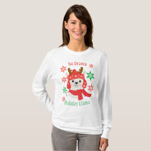 T-shirt Pas de drame Noël Llama