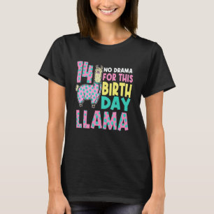T-shirt Pas de drame pour cette fête d'anniversaire lama 1