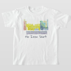T-shirt Pas de fer Tableau périodique Coloré Science Chimi