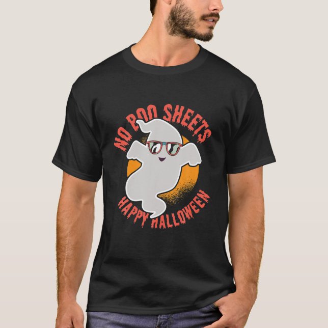 T-shirt Pas de feuillets Boo Drôle Halloween Costume Fantô (Devant)