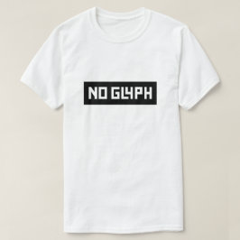 T-shirt Pas de glyphe, blanc