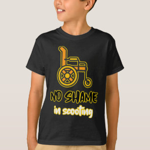 T-shirt pas de honte en scooter personne avec handicap fau
