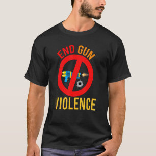T-shirt Pas de Jour de sensibilisation aux armes à feu Por