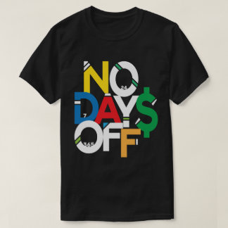T-shirt Pas De Jours De Gym Motivationnel Rouge/Bleu/Vert/