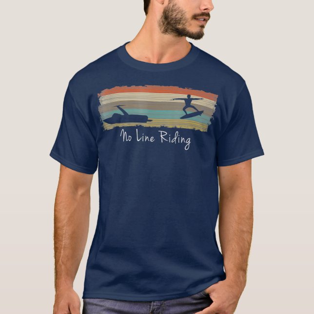 T-shirt Pas de ligne équitation Wakesurf Wake Surf Wakesur (Devant)