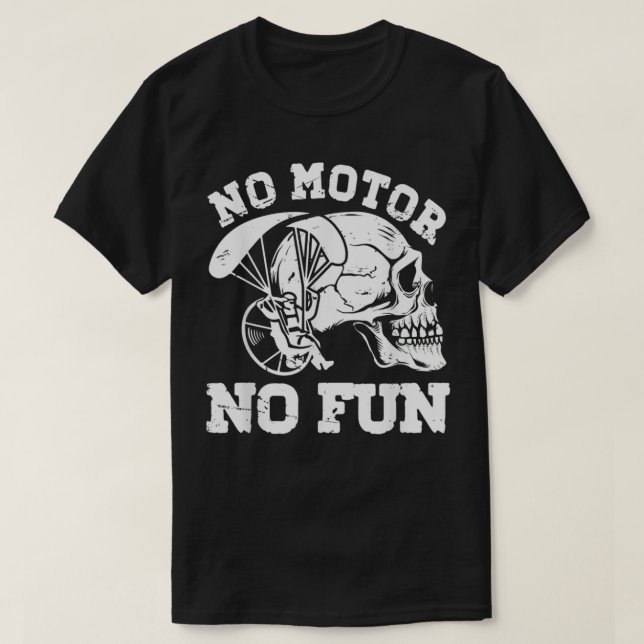 T-shirt Pas De Moteur Pas De Paramoteur Amusant Parapente  (Design devant)
