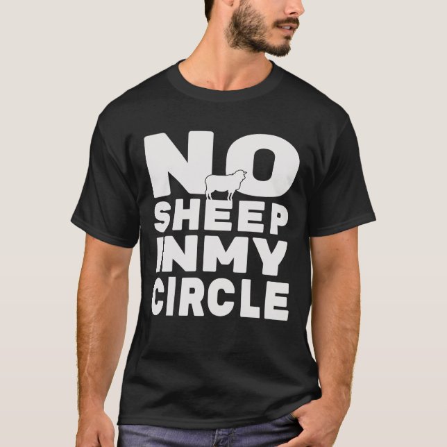 T-shirt Pas de mouton dans ma chemise circulaire (Devant)