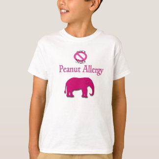 T-shirt Pas de noix Chemise éléphante d'allergie aux arach