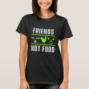 T-shirt Pas de nourriture Amis Cow Cog Poulet Végétarien A