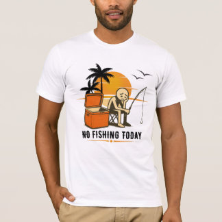 T-shirt Pas De Pêche Aujourd'Hui Sad Stickman Amateurs De 