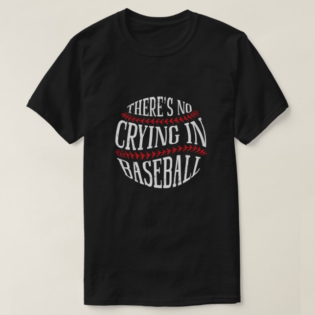 T-shirt Pas de pleurs au baseball (Design devant)