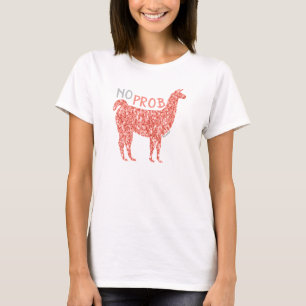 T-shirt Pas de Prob Llama parties scintillant corail rose
