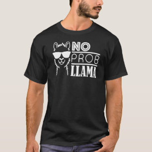T-shirt Pas de problème Llama Funny Farm Animal Cool Lunet