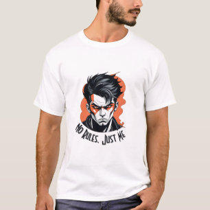 T-shirt Pas De Règles Juste Moi Bold Mal Garçon Graphic Te