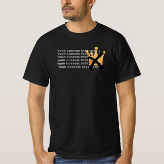 T-shirt Pas de roi anti-monarchie Custom Protest GRAY (poi