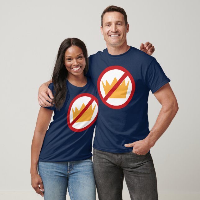 T-shirt PAS DE ROIS ! Anti-Trump Dark (ajoutez votre texte (Unisexe)