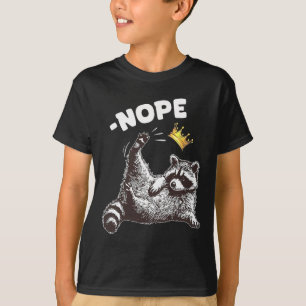 T-shirt Pas De Rois En Amérique Drôle Raccoon Drôle Politi