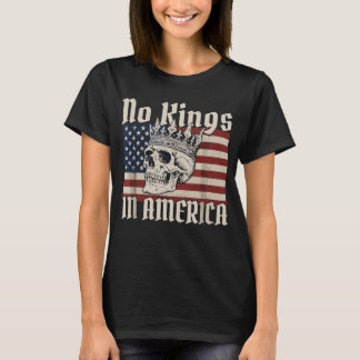 T-shirt pas de rois en amérique Skull drapeau américain