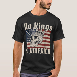 T-shirt pas de rois en amérique Skull drapeau américain