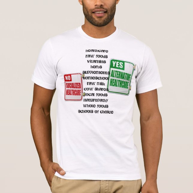 T-shirt Pas de soins de santé socialisés (Devant)