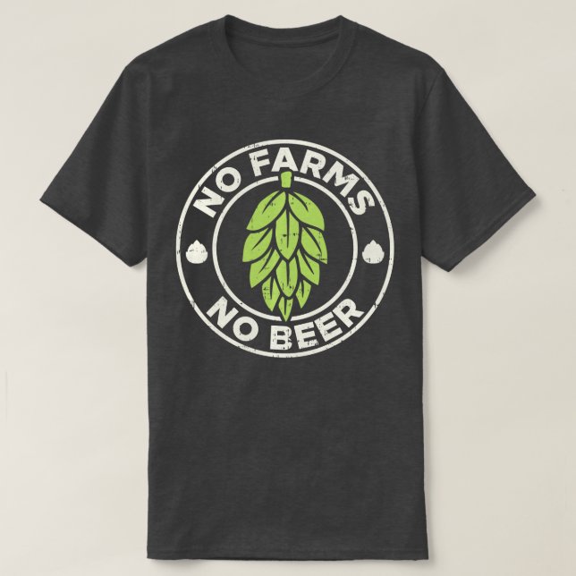 T-shirt Pas d'élevage Pas de houblon de bière Artisanat Bi (Design devant)