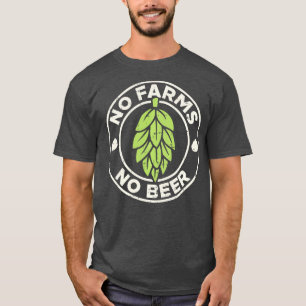 T-shirt Pas d'élevage Pas de houblon de bière Artisanat Bi