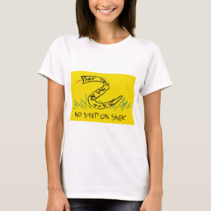 T-shirt Pas d'étape sur le drapeau de Snek Gadsden