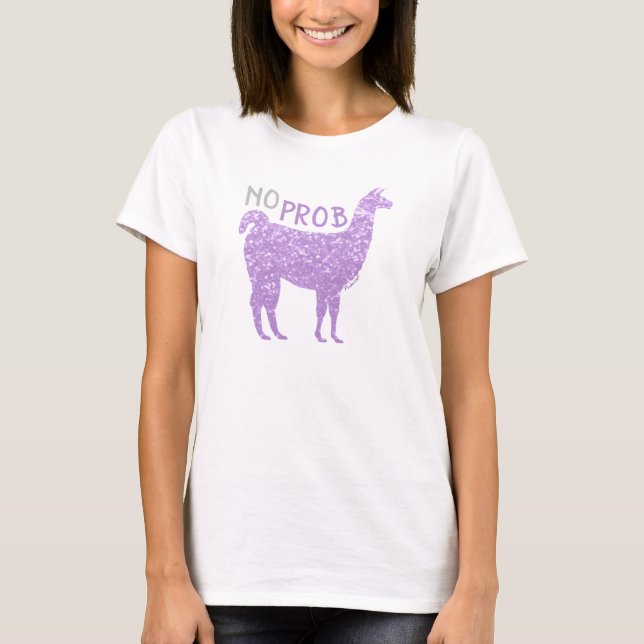 T-shirt Pas d'étincelle Llama claire violette (Devant)
