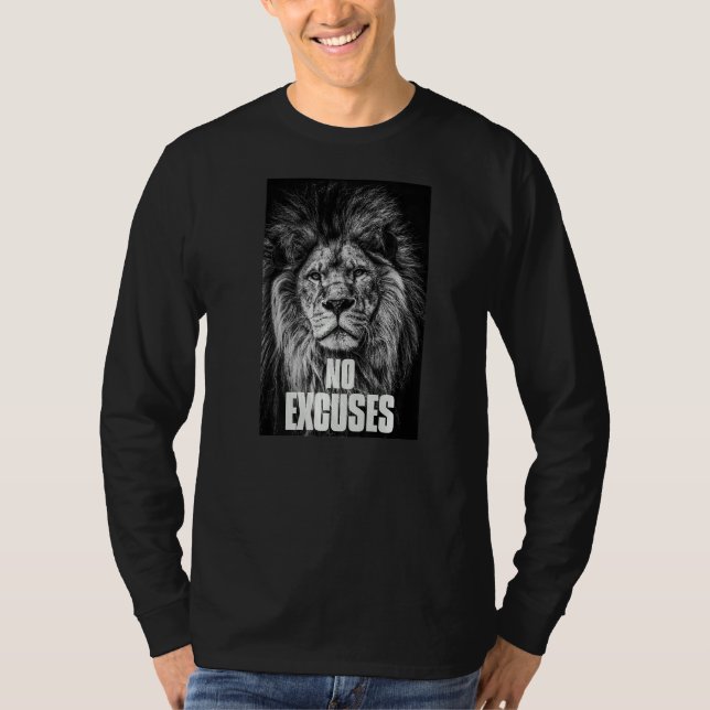 T-shirt Pas D'Excuses Inspirationnelle Dire Motivationnel  (Devant)