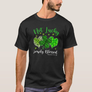 T-shirt Pas Lucky Simplement Bienheureux Shamrock chrétien