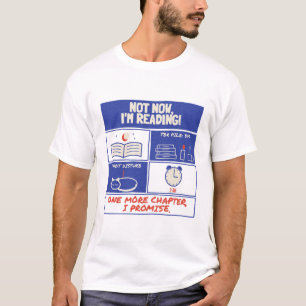 T-shirt Pas maintenant, je lis ! Livre retro Riso Amoureux