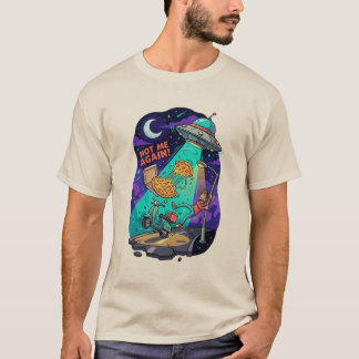 T-shirt Pas moi encore : Enlèvement de pizza cosmique