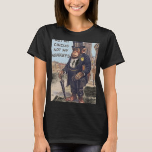 T-shirt Pas Mon Cirque Pas Mon Singe Jungle Ferme Animal V