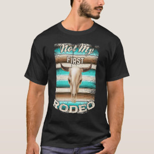 T-shirt Pas Mon Premier Rodéo Serape Vache Boeuf Boho Ru