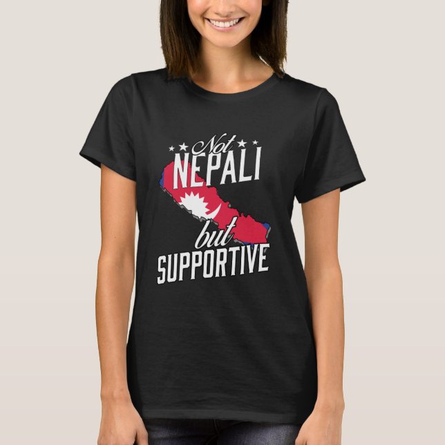 T-shirt Pas Népalais, Mais Voyage De Soutien Touriste Népa (Devant)