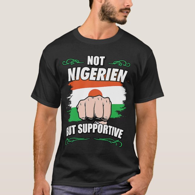 T-shirt Pas nigérien mais touriste de voyage solidaire Nig (Devant)