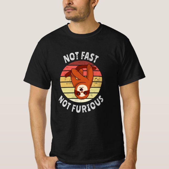 T-shirt Pas rapide pas furieux paresse (Devant)