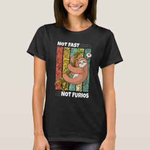 T-shirt Pas rapide, pas furieux, paresseux mignon 1