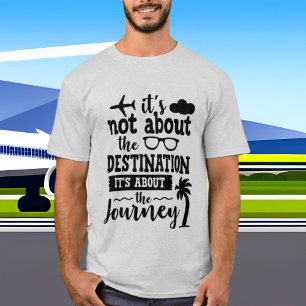 T-shirt pas sur l'art du mot de destination du voyage