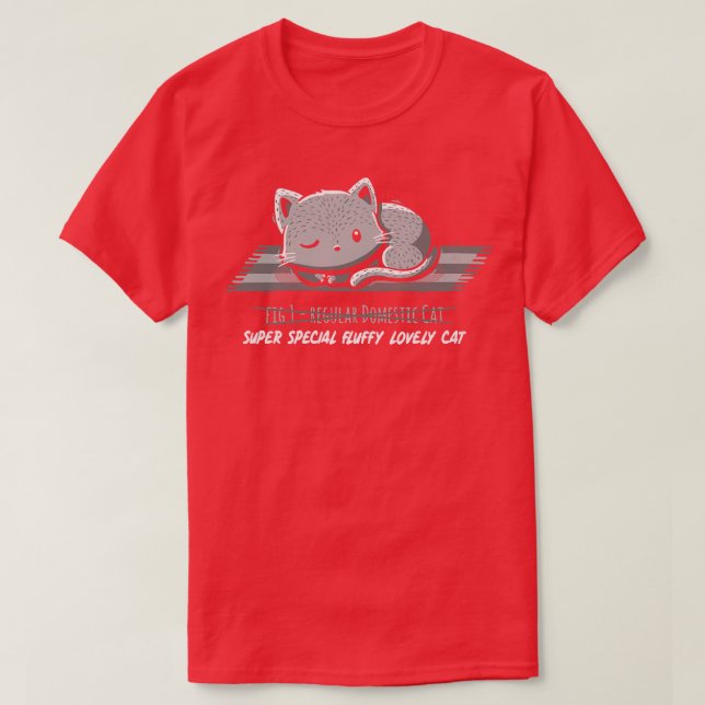 T-shirt Pas un chat domestique régulier Noir (Design devant)