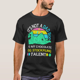 T-shirt Pas un papa Bod C'est mon stock d'oeufs au chocola