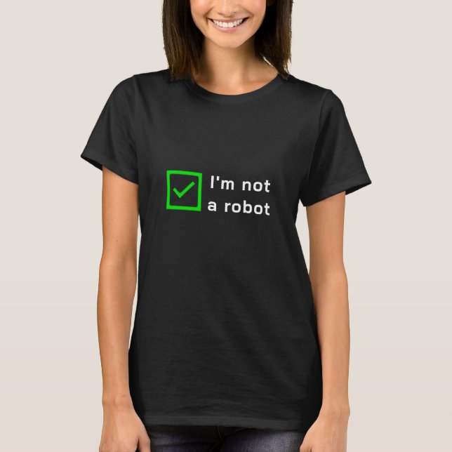 T-shirt Pas un robot - vert (foncé) (Devant)