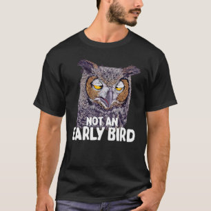 T-shirt Pas une blague de hibou lève-tôt
