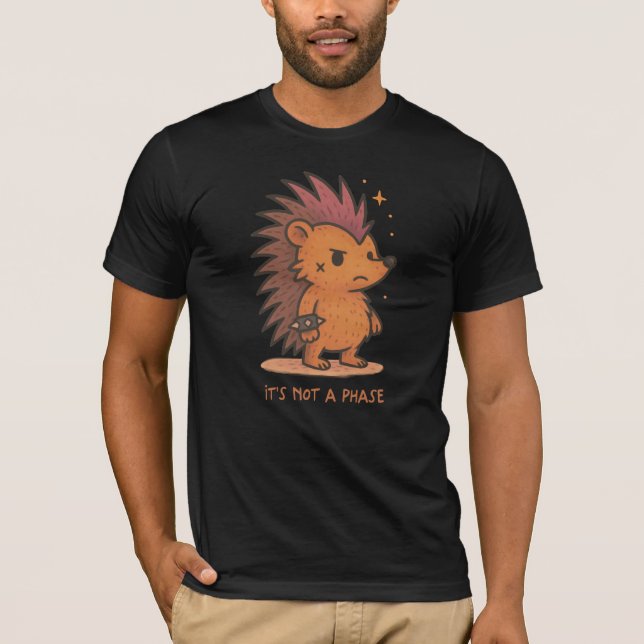 T-shirt pas une phase mignonne hérisson emo (Devant)