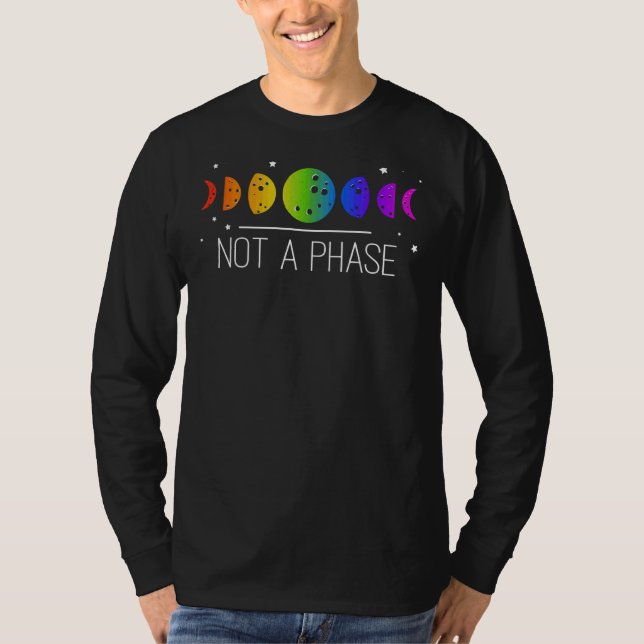 T-shirt Pas Une Phase Moon Phases Pride Lgbt (Devant)