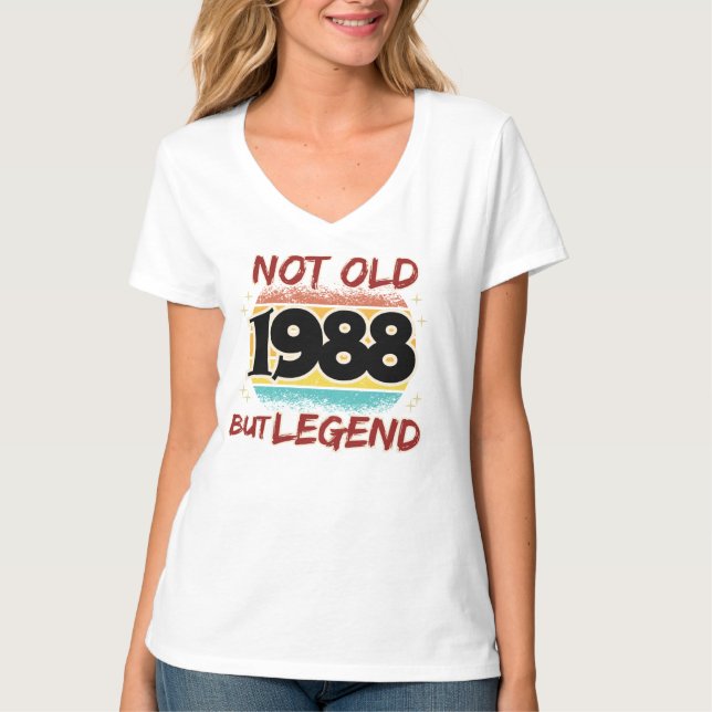 T-shirt Pas vieux mais légende 1988 (Devant)