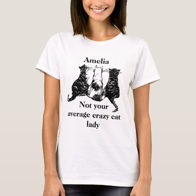 T-shirt Pas votre fille de Crazy Cat moyen (Devant)