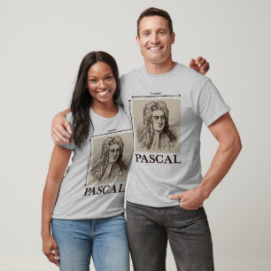 T-shirt Pascal = 1 newton par mètre carré plaisanterie mat