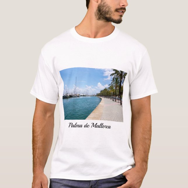 T-shirt Paseo maritimo - Palma de Mallorca, Espagne (Devant)
